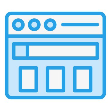 Web Sitesi Vektör Simgesi Tasarım İllüstrasyonu