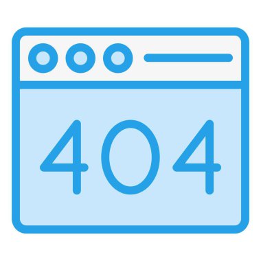 404 Hata Vektörü Simgesi Tasarım İllüstrasyonu