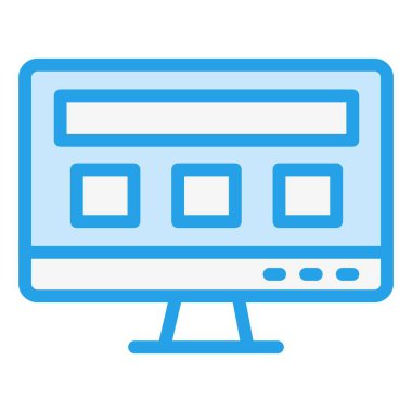 Ui tasarım Vektör Simgesi Tasarım İllüstrasyonu