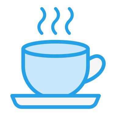 Sabah Kahvesi Vektör Simgesi Tasarım Çizimi