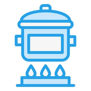 Pişirme Vektörü Simgesi Tasarım İllüstrasyonu