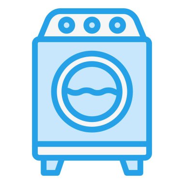 çamaşır makinesi vektör tasarım illüstrasyonu