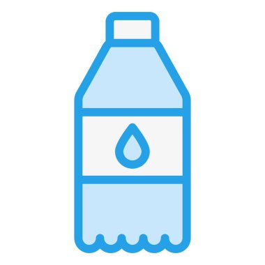 Su Şişesi Vektör Simgesi Tasarım Çizimi