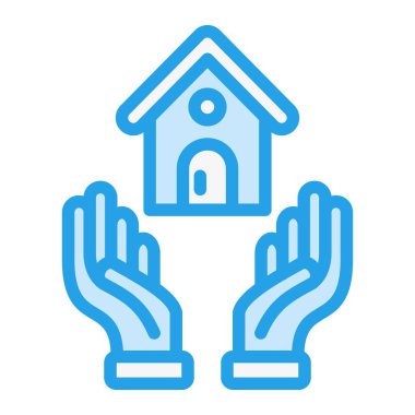 Ev sigortası Vektör Simgesi Tasarım İllüstrasyonu