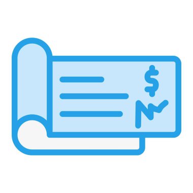 Çek Vektörü Simgesi Tasarım Çizimi