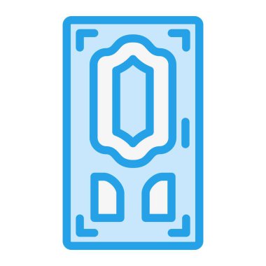 Kapı Vektörü Simgesi Tasarım İllüstrasyonu