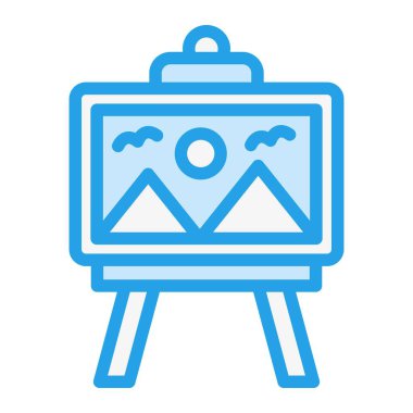 Boyama Vektörü Simgesi Tasarım İllüstrasyonu