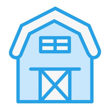 Barn Vektör Simgesi Tasarım Çizimi