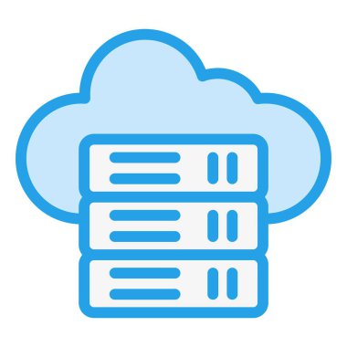 Veritabanı Vektör Simgesi Tasarım İllüstrasyonu