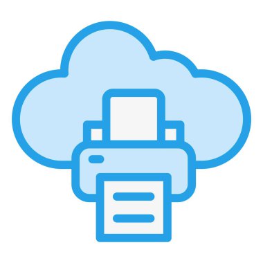 Yazıcı Vektör Simgesi Tasarım İllüstrasyonu