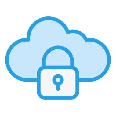 Kilitli Vektör Simgesi Tasarım İllüstrasyonu