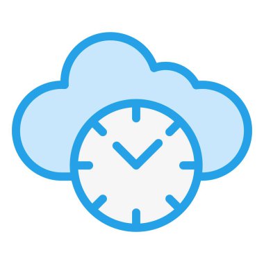 Saat Vektörü Simgesi Tasarım İllüstrasyonu