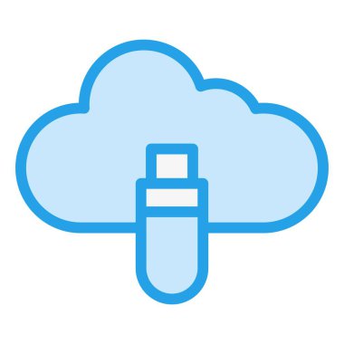 USB Vektör Simgesi Tasarım İllüstrasyonu