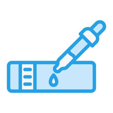 Mikroskop Slaytı Vektör Simgesi Tasarım İllüstrasyonu