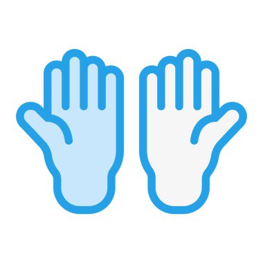 Eldiven Vektörü Simgesi Tasarım Çizimi