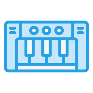 Piyano Vektörü Simgesi Tasarım İllüstrasyonu