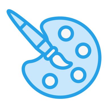 Renk paleti Vektör Simgesi Tasarım İllüstrasyonu