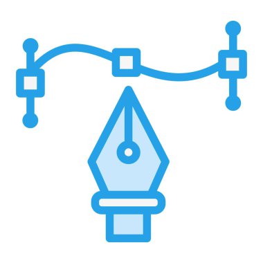 Kalem Aracı Vektör Simgesi Tasarım İllüstrasyonu