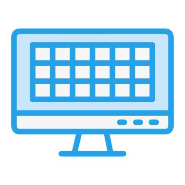 Izgara Vektörü Simgesi Tasarım Çizimi