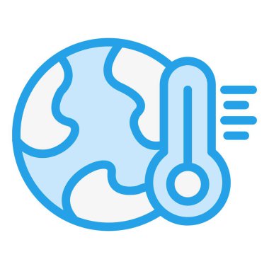 Küresel Isınma Vektörü Simgesi Tasarım Çizimi