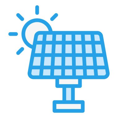 Güneş Paneli Vektör Simgesi Tasarım İllüstrasyonu