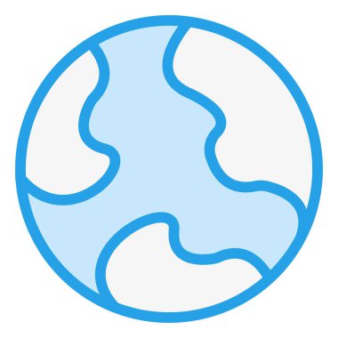 Dünya Vektörü Simgesi Tasarım İllüstrasyonu