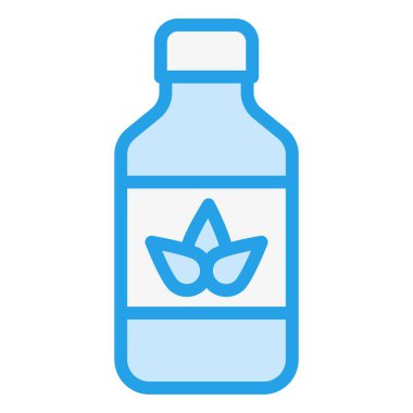 Su Şişesi Vektör Simgesi Tasarım Çizimi