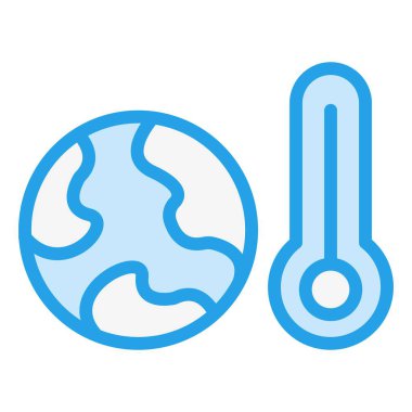 İklim Değişikliği Vektör Simgesi Tasarım İllüstrasyonu