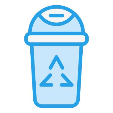 Geri Dönüşüm Kutusu Vektör Simgesi Tasarımı İllüstrasyonu