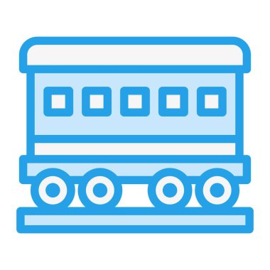 Vagon Vektörü Simgesi Tasarım İllüstrasyonu