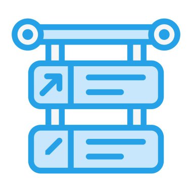 Yön İşareti Vektör Simgesi Tasarım İllüstrasyonu