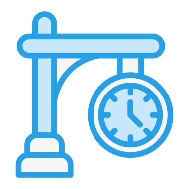 Saat Vektörü Simgesi Tasarım İllüstrasyonu