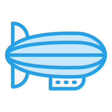 Zeplin Vektör Simgesi Tasarım Çizimi