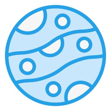 Gezegen Vektörü Simgesi Tasarım Çizimi