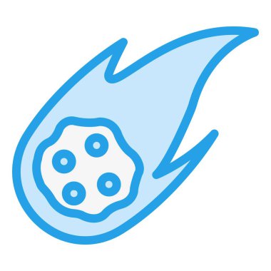 Kuyrukluyıldız Vektörü Simgesi Tasarım İllüstrasyonu