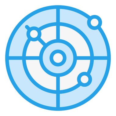 Radar Vektör Simgesi Tasarım Çizimi