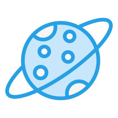 Satürn Vektör Simgesi Tasarım İllüstrasyonu