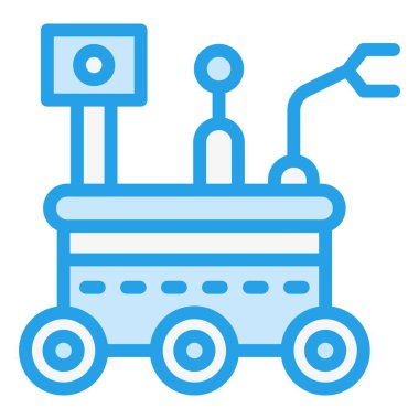 Mars Gezgin Vektör Simgesi Tasarım İllüstrasyonu