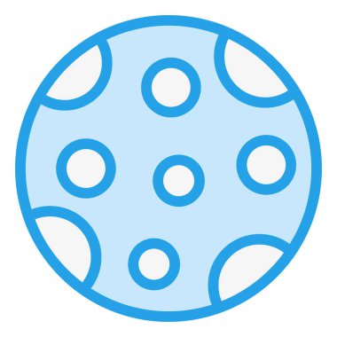 Dolunay Vektör Simgesi Tasarım Çizimi