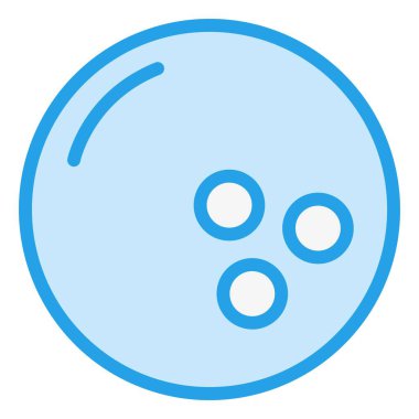 Bowling topu Vektör Simgesi Tasarım İllüstrasyonu