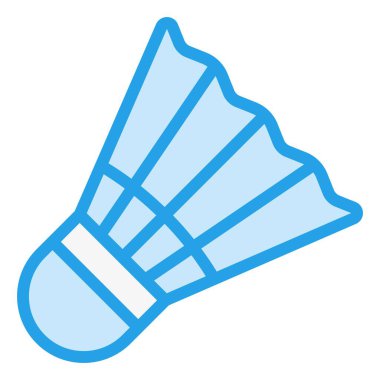 Shuttlecock Vektör Simgesi Tasarım İllüstrasyonu