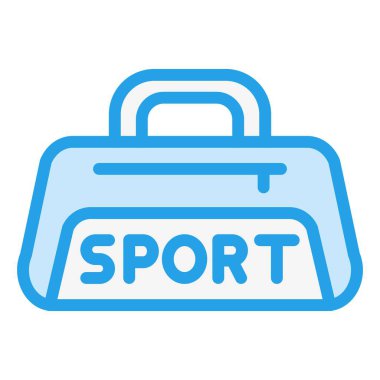 Spor çantası Vektör Simgesi Tasarım İllüstrasyonu
