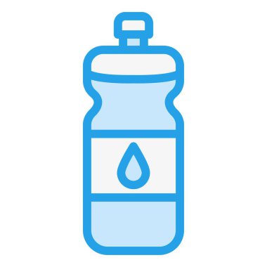 Su Şişesi Vektör Simgesi Tasarım Çizimi