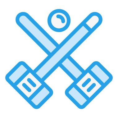 Kriket Vektörü Simgesi Tasarım Çizimi