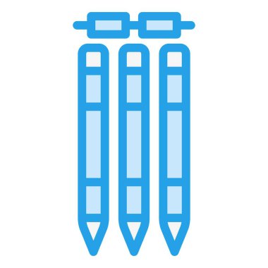 Wickets Vektör Simgesi Tasarım Çizimi