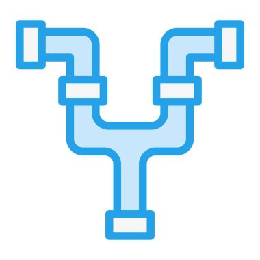 Boru Vektörü Simgesi Tasarım İllüstrasyonu