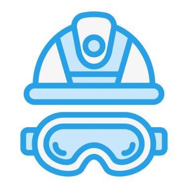 Güvenlik gözlükleri Vektör Simgesi Tasarım İllüstrasyonu