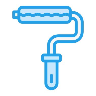 Boya Roller Vector Simgesi Tasarım İllüstrasyonu