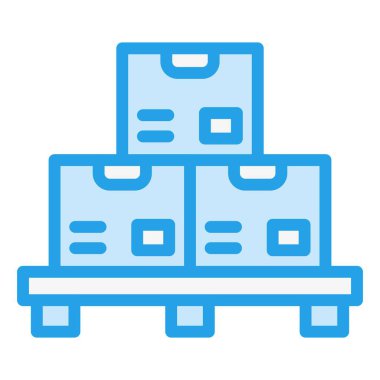 Pallet Vektör Simgesi Tasarım İllüstrasyonu