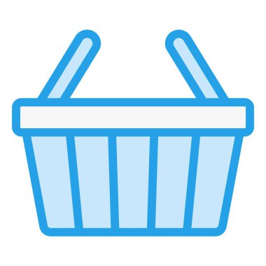 Alışveriş sepeti Vektör Simgesi Tasarım Çizimi